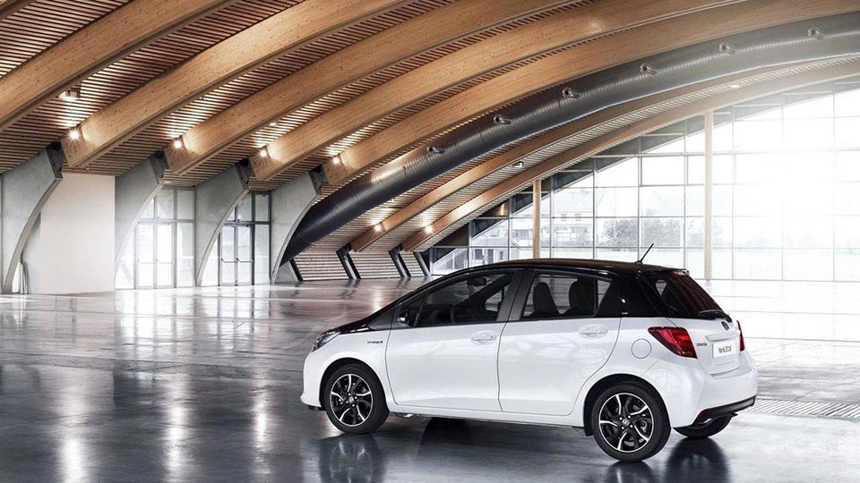 Rear quarter of the Toyota Yaris 1.5 with the new 1.5L engine