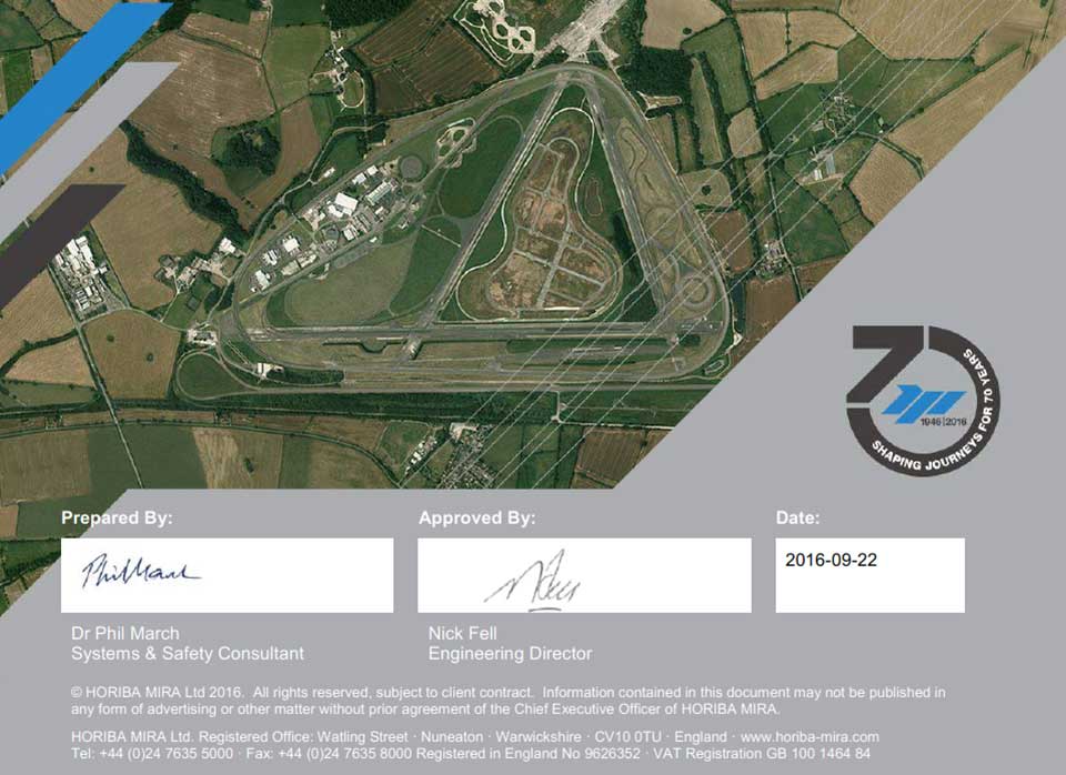 3rd party investigator, Horiba Mira, releases report on alleged SUA