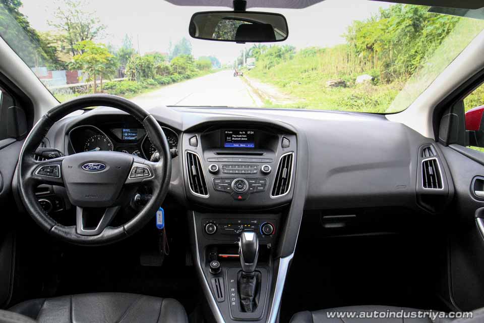 The interior of the 2016 Ford Focus Hatchback Sport