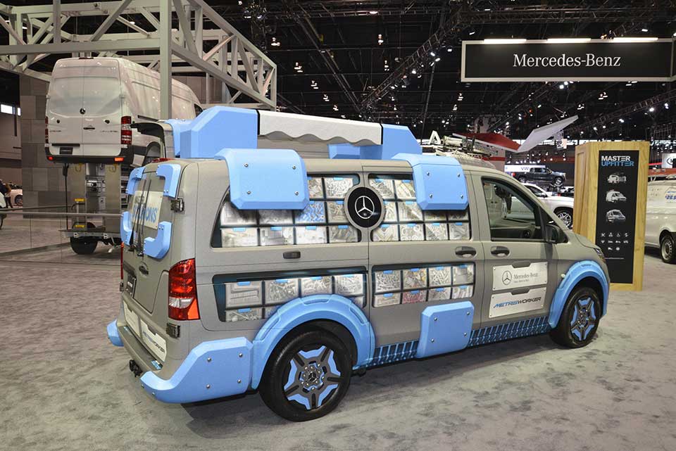 Rear quarter of the Mercedes-Benz Metris Toolbox Concept