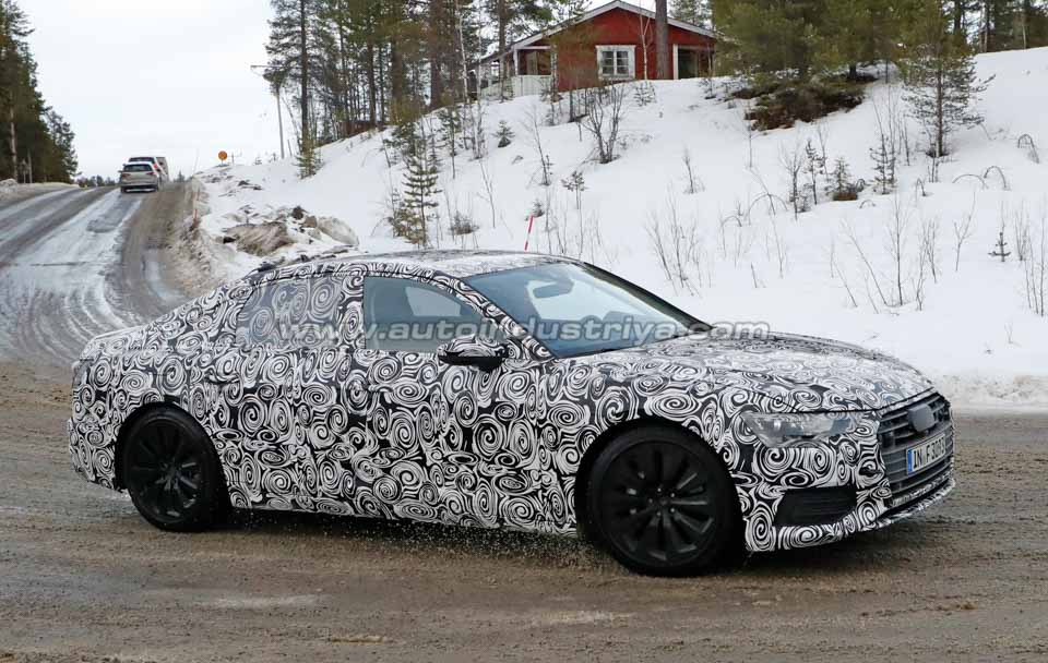 Spied:The 2018 Audi A6 sports a new face