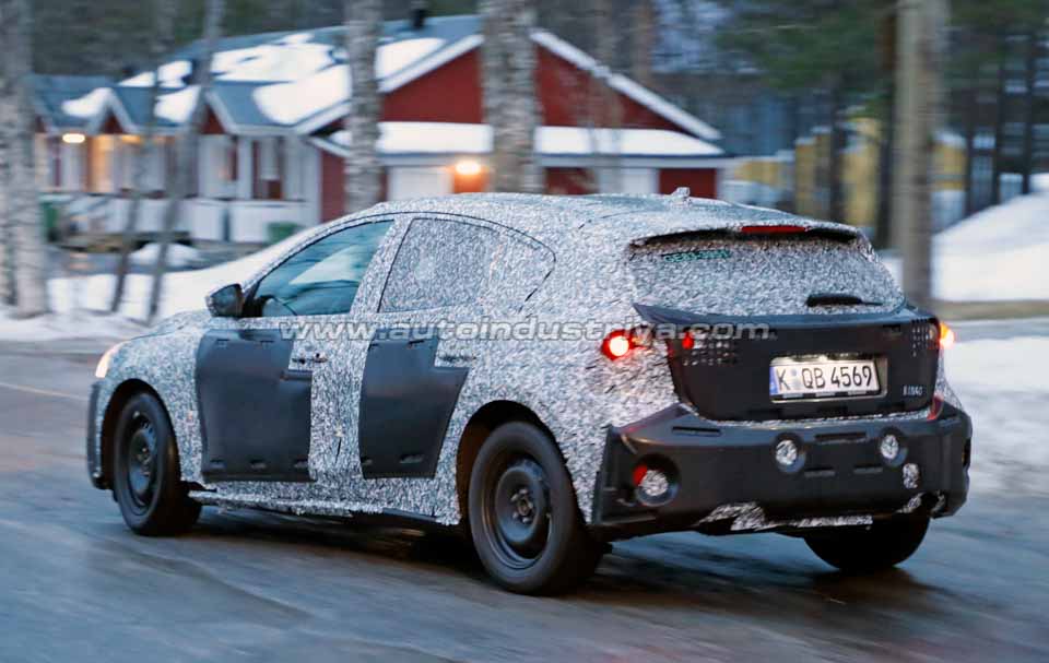 Rear quarter of the 2019 Ford Focus prototype