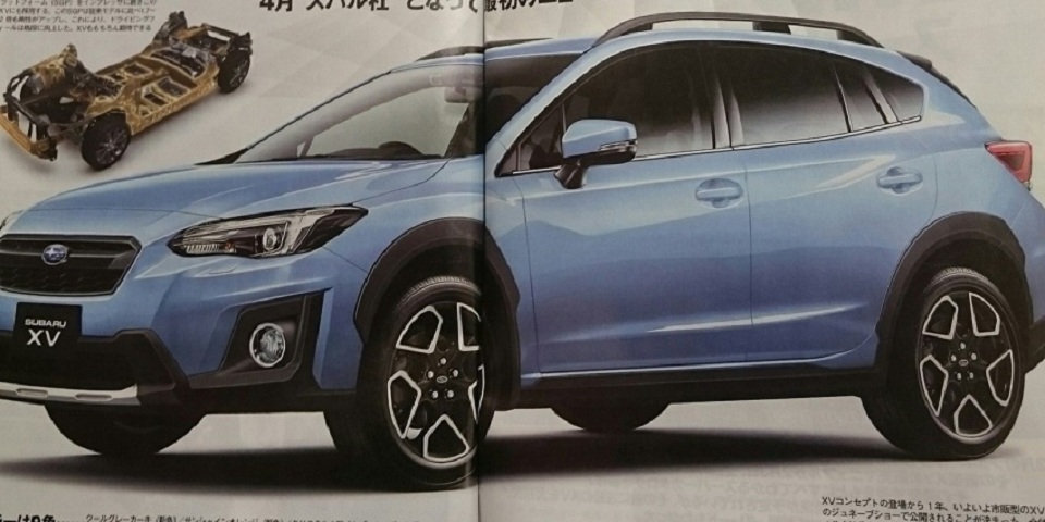 The front fascia of the alleged 2018 Subaru XV