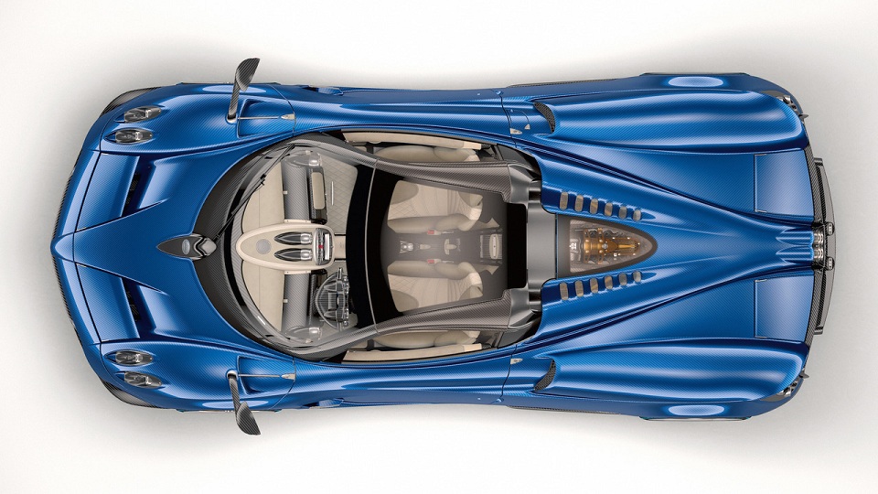 A top-view of the Huayra Roadster