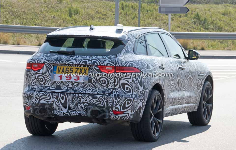 Rear quarter of the Jaguar F-Type SVR prototype