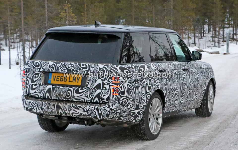 Rear quarter of the Range Rover hybrid prototype