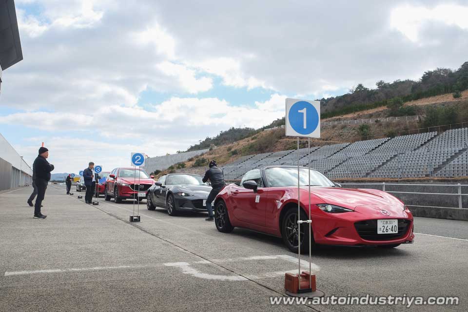 Mazda MX-5 test drive at Mine Circuit in Japan