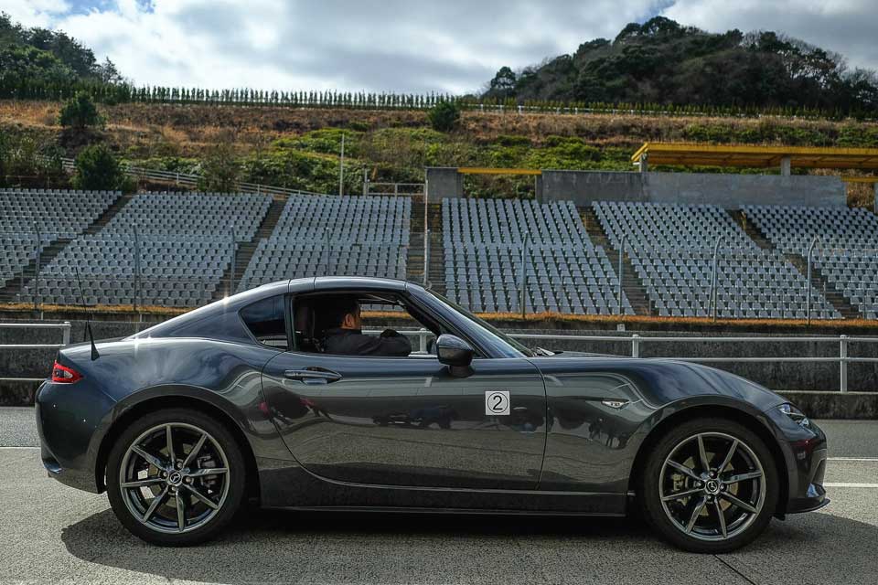 The MX-5 RF with the top up