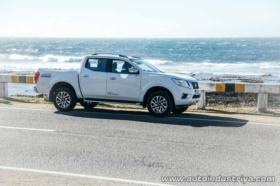 A breathtaking view of the coastline with the Nissan Navara