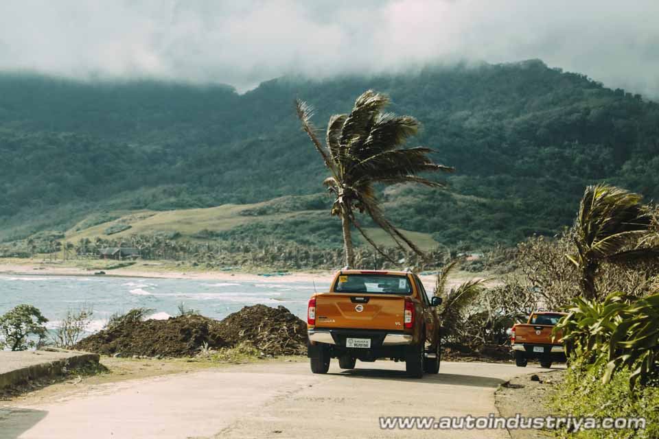A backdrop of the Ilocos coastline with the Nissan Navara