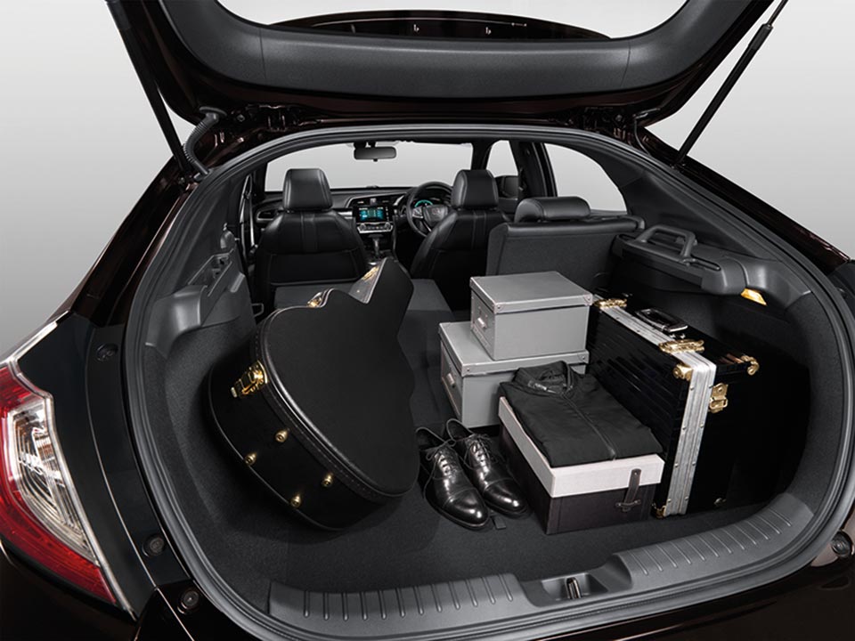 The cargo capacity of the 2017 Honda Civic Hatchback