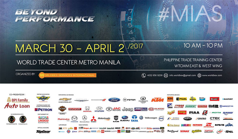 2017 Manila International Auto Show all set for March 30-April 2