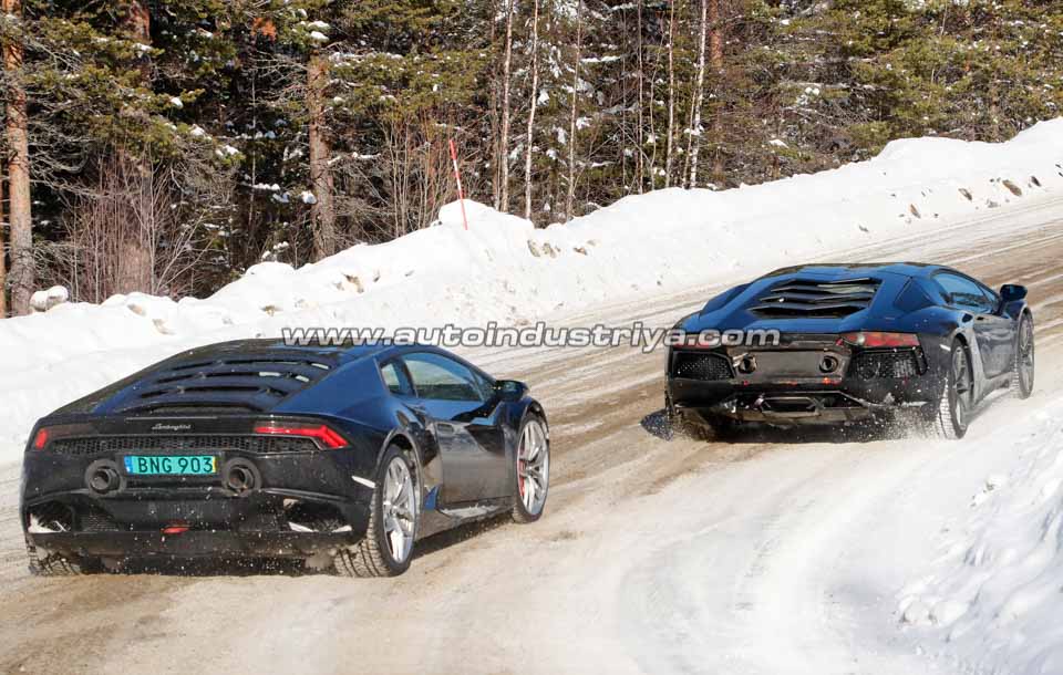 Another look at the rear of the Lamborghini Aventador Performante