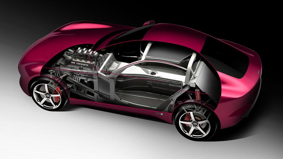 The new V8 co-delveloped with Cosworth for the upcoming TVR