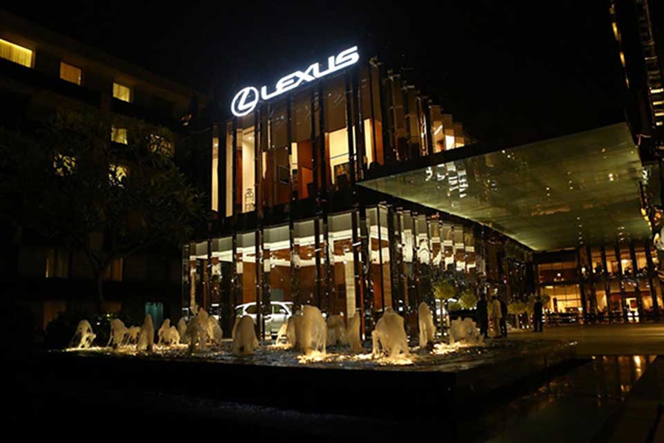 The new Lexus showroom in India