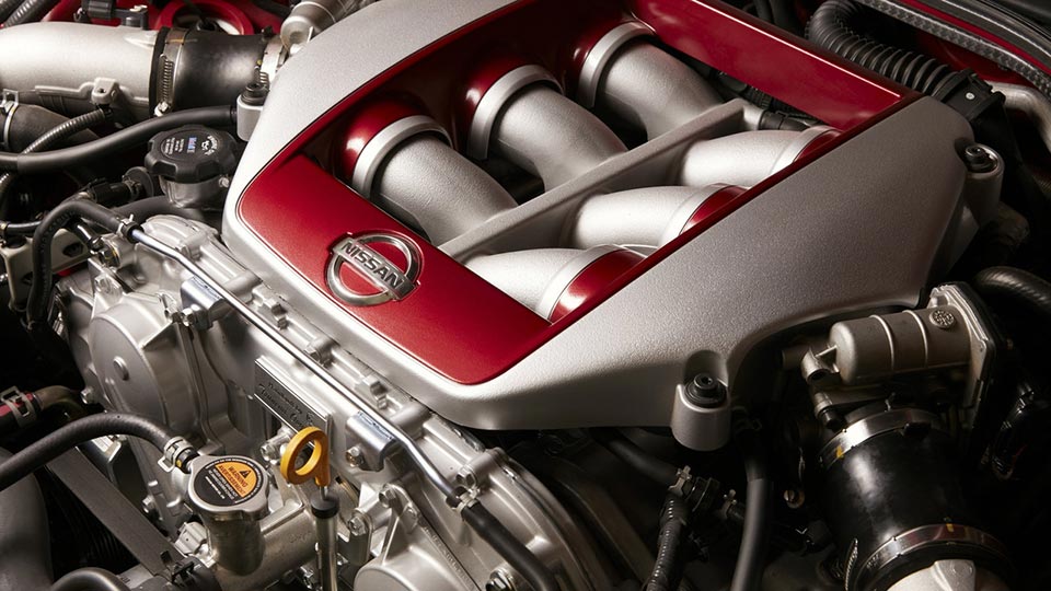 The 3.8-liter twin-turbo V6 in the 2017 Nissan GT-R Track Edition