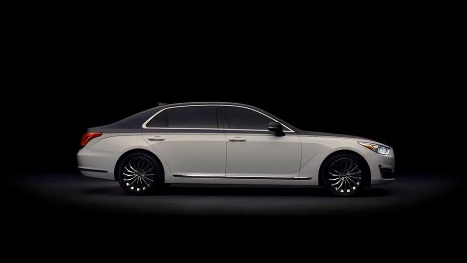The sleek profile of the Genesis G90