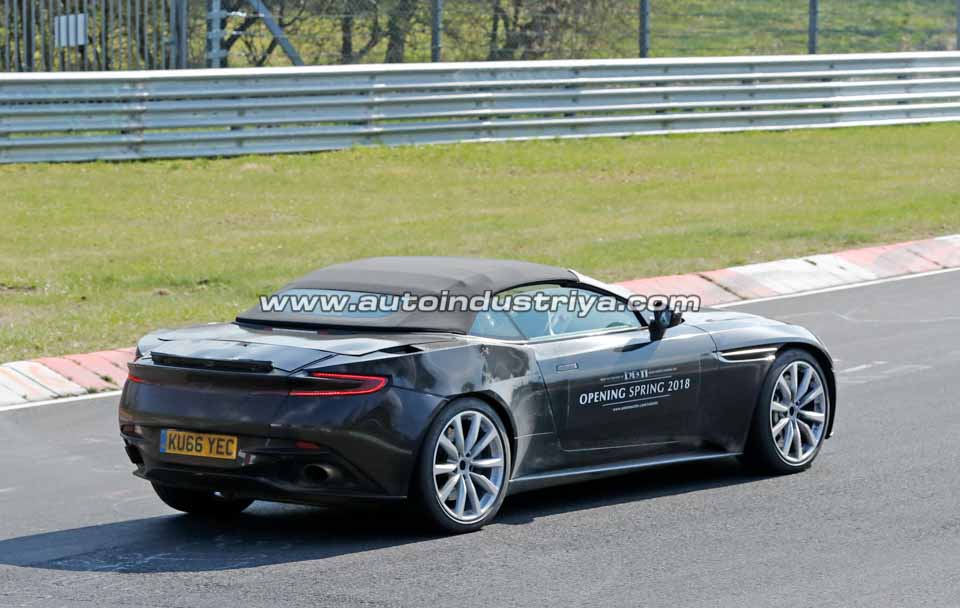Rear of the Aston Martin DB11 Volante prototype