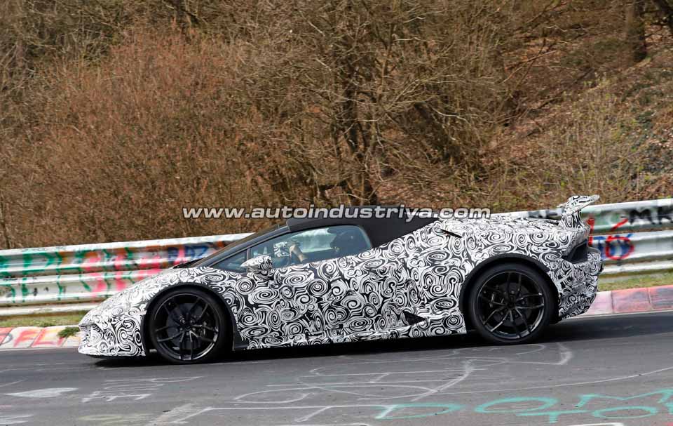 Side profile of the Huracan Spyder Performante