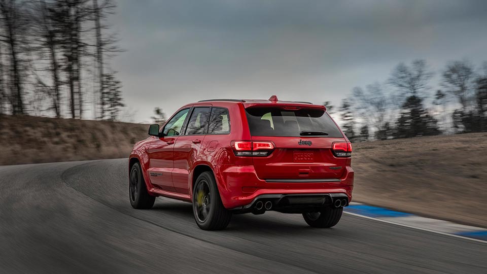 Rear quarter of the 2018 Jeep Grand Cherokee Trackhawk