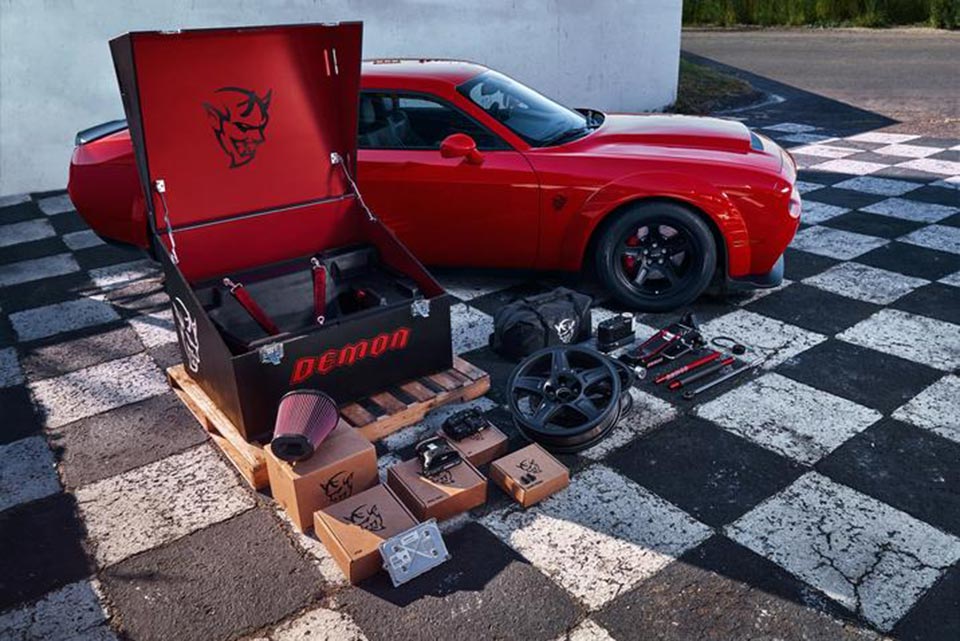 The Demon Crate with the Challenger SRT Demon