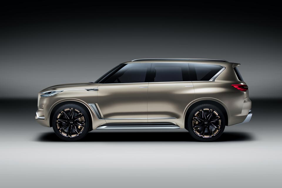 The side profile of the QX80 Monograph design study