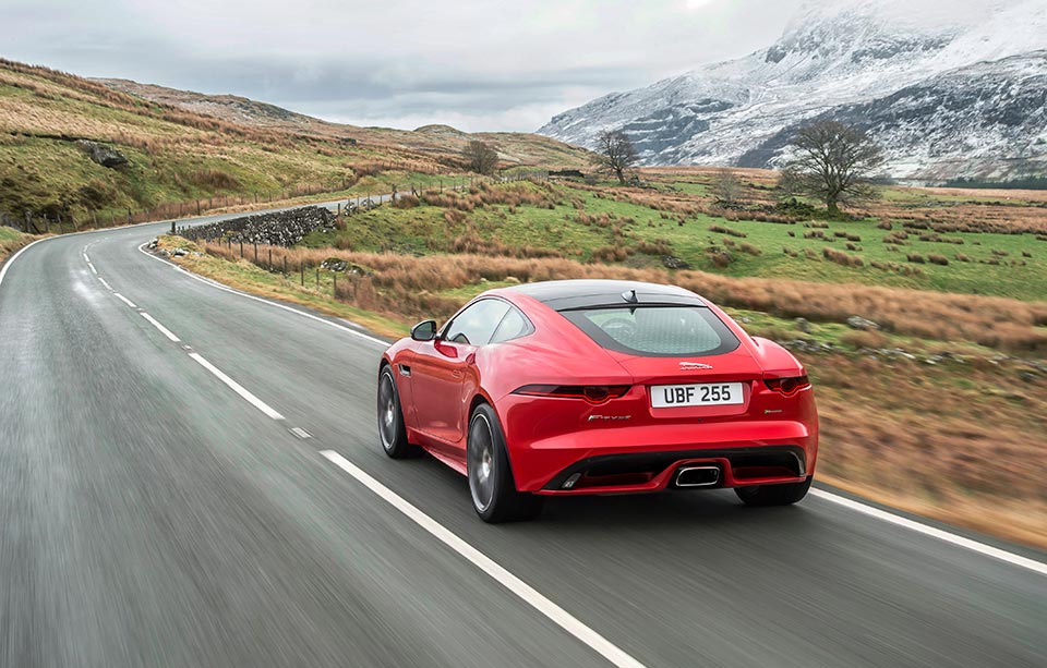 Rear quarter of the 2018 Jaguar F-Type
