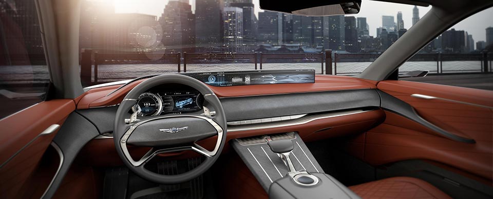 A look at the dashboard of the Genesis GV80 concept