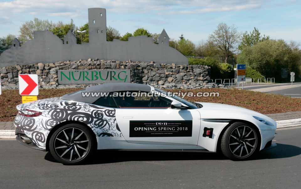 Side profile of the Aston Martin DB11 Volante