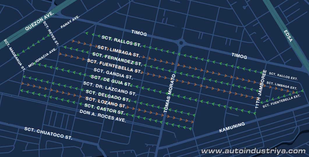 Quezon City to implement one-way traffic on certain roads in Scout area