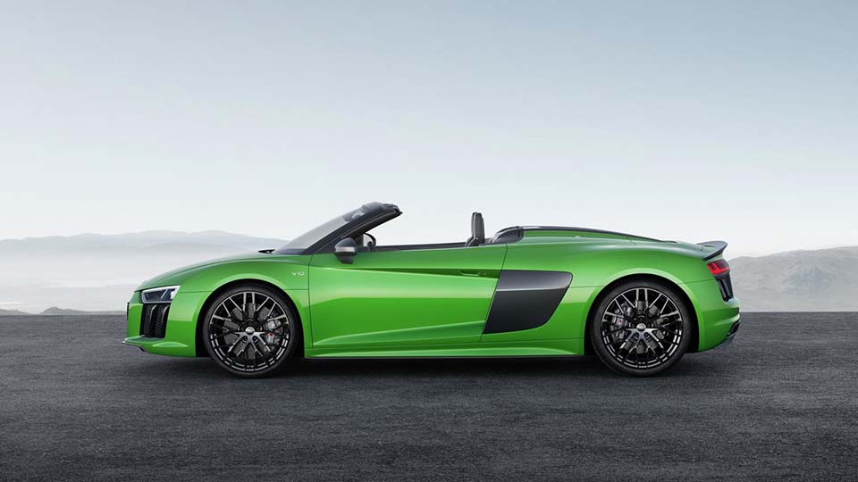 Top-down Audi R8 Spyder V10 Plus makes world debut