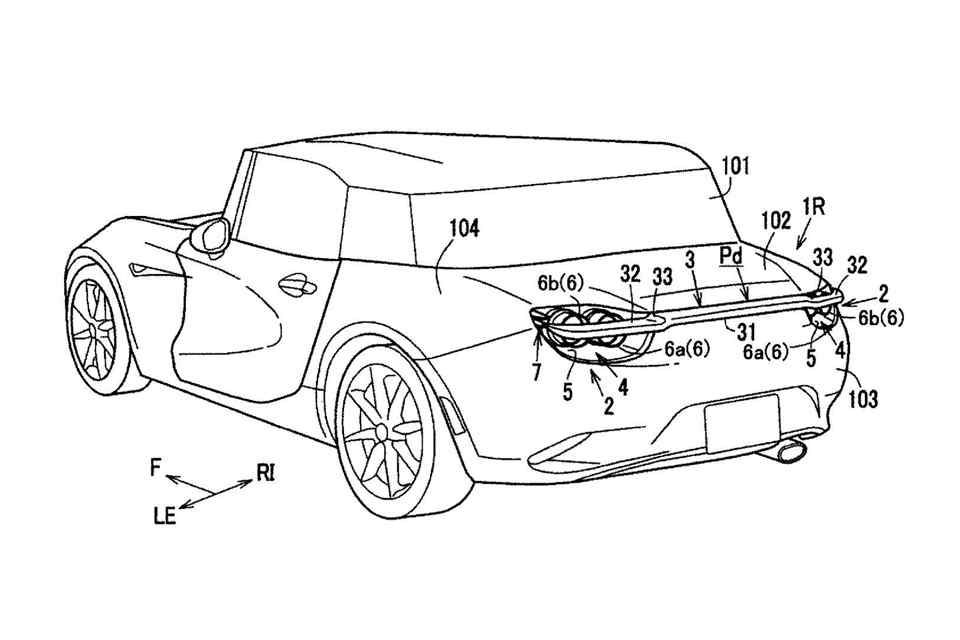 Mazda patents rear spoiler that retracts into the taillights