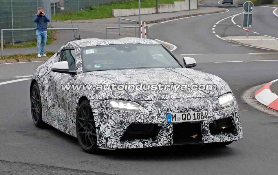 Spied: Toyota Supra shows production headlights, taillights