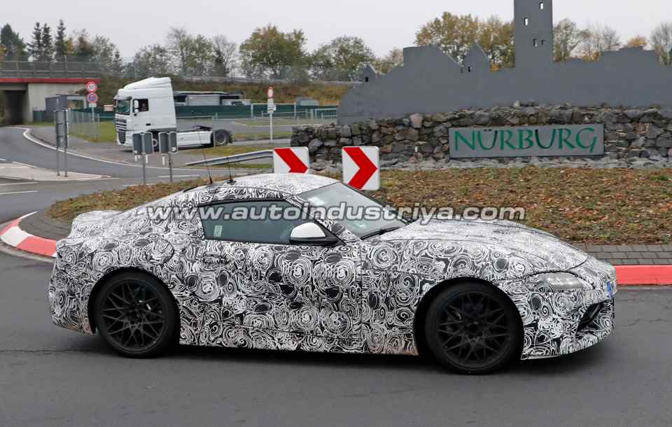 Spied: Toyota Supra shows production headlights, taillights