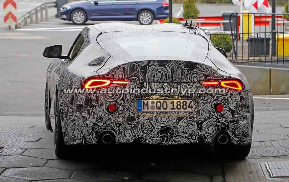 Spied: Toyota Supra shows production headlights, taillights