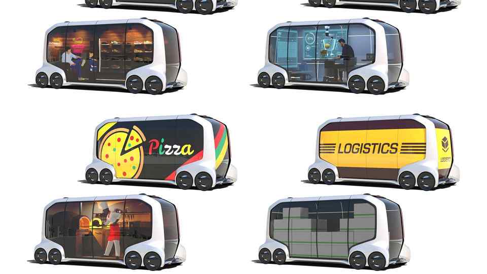 Toyota previews boxy future of autonomous mobility service vehicles