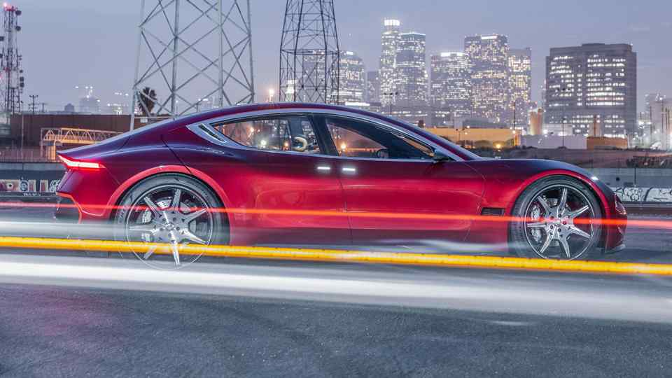 Fisker EMotion spreads wings (doors) during world premiere