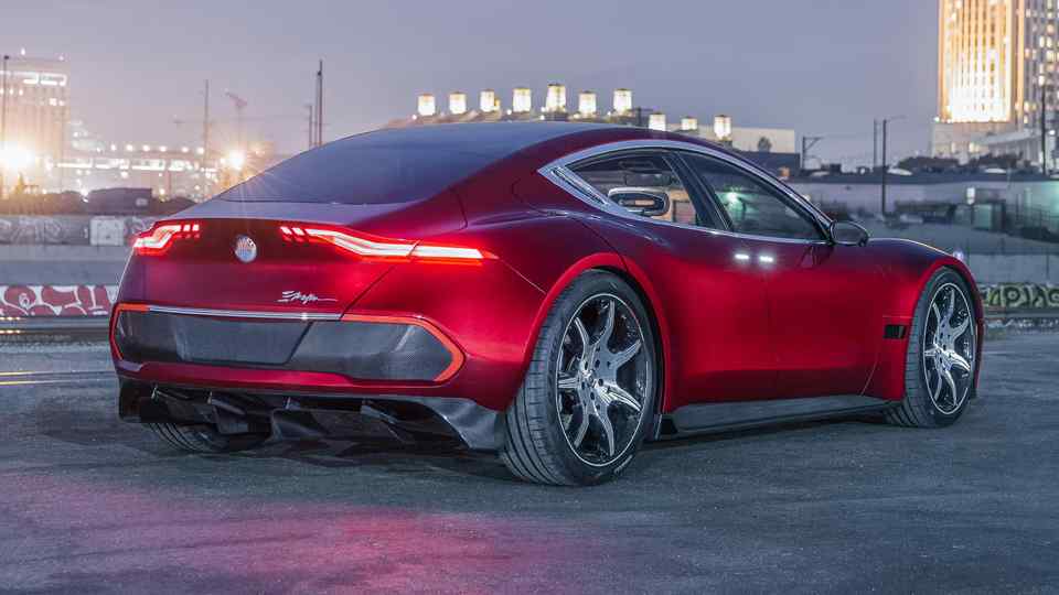 Fisker EMotion spreads wings (doors) during world premiere
