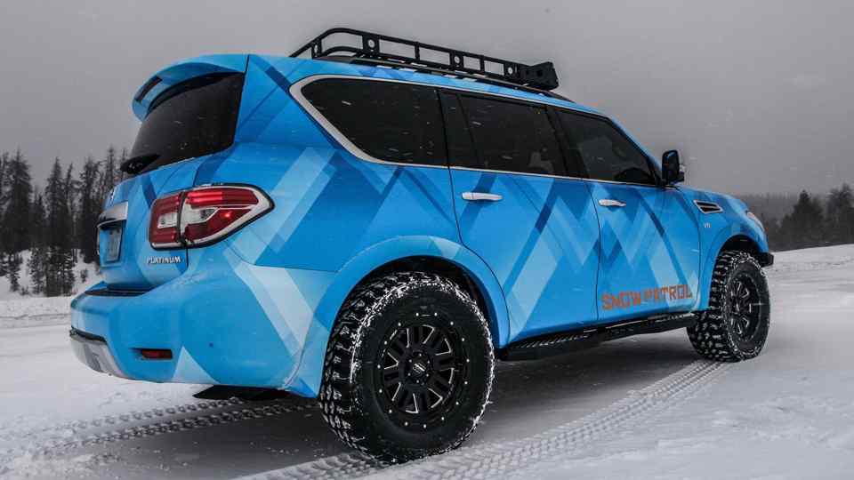 Nissan braves deep snow with the Armada Snow Patrol