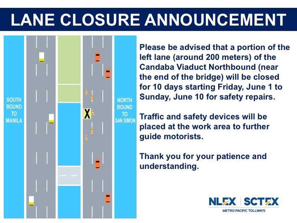 Brace for traffic as NLEX Corporation begins maintenance work this week