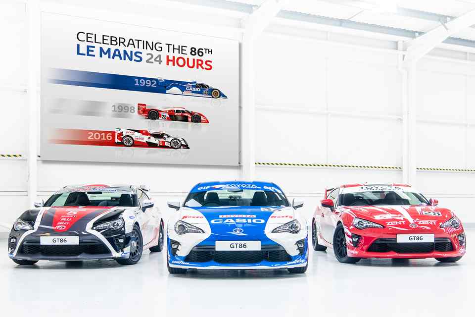 Three 86's wear classic Toyota liveries to celebrate 86th Le Mans 24