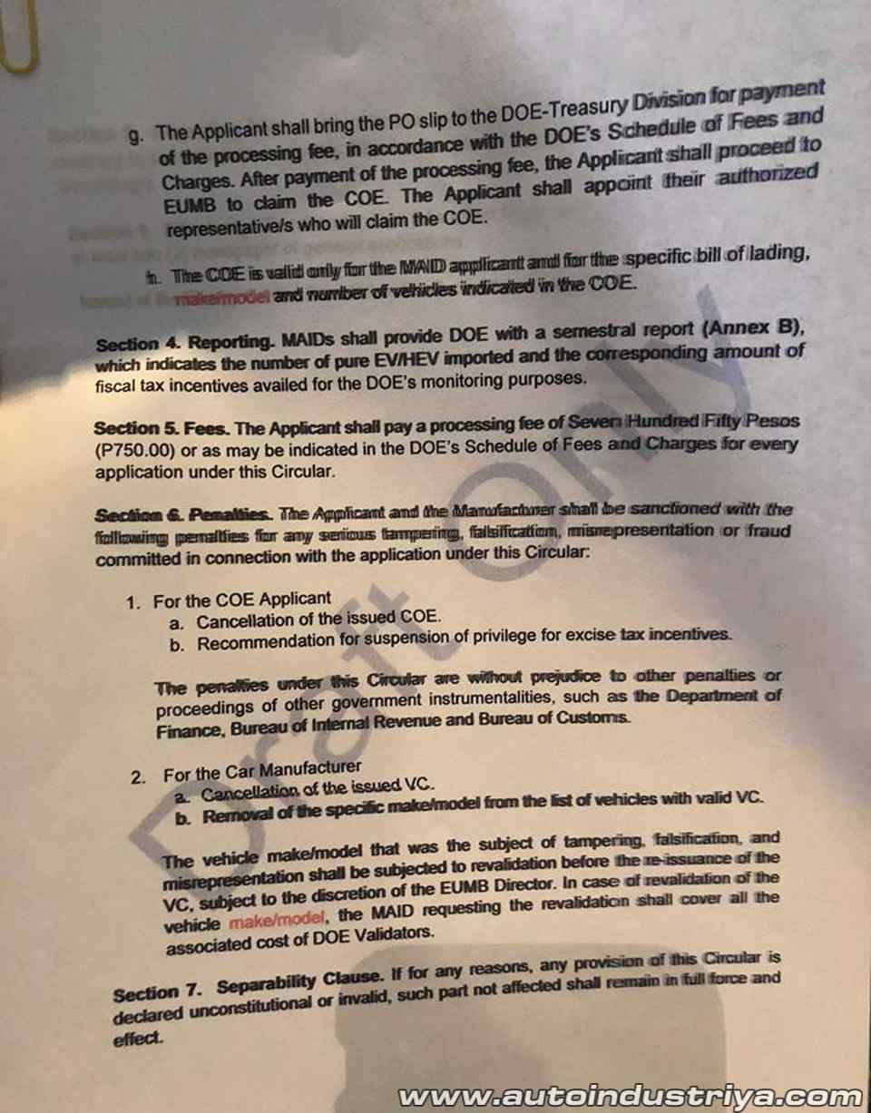 DOE proposes to travel abroad to certify hybrid, EV for excise tax exemption