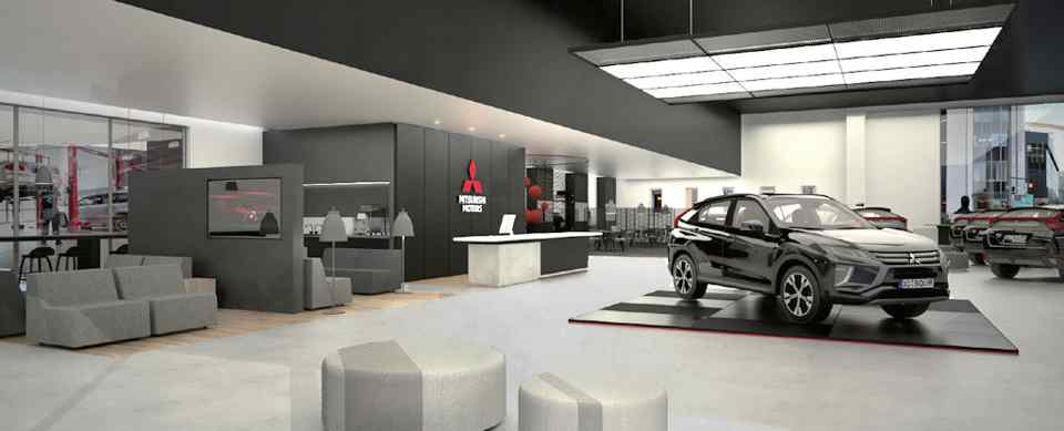 Mitsubishi new global dealership design
