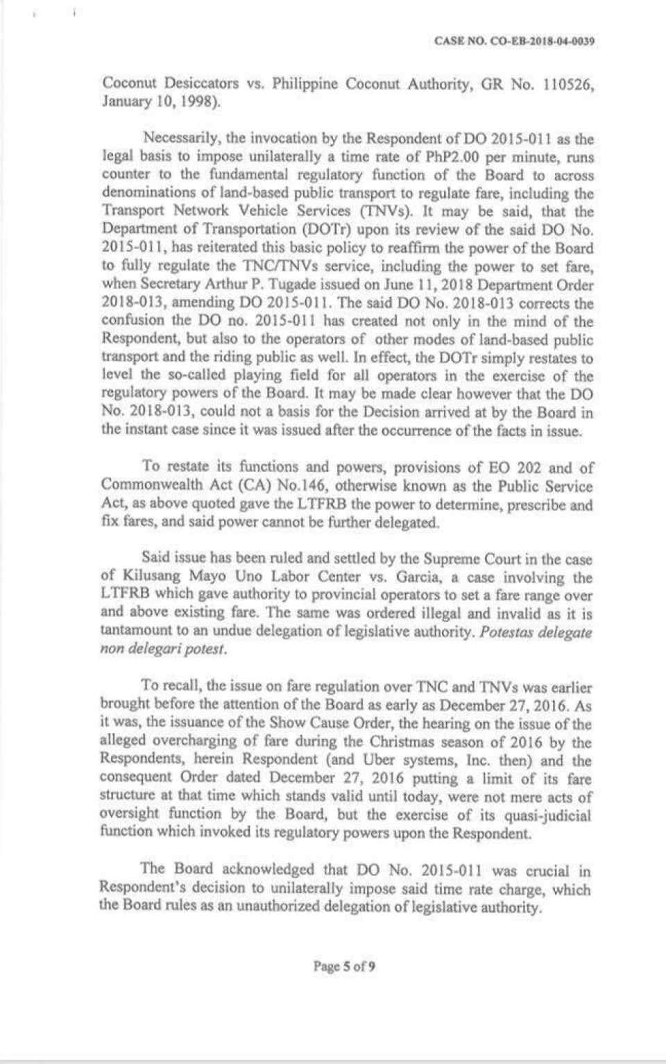 LTFRB orders Grab to reimburse passengers, pay PhP 10 million fine