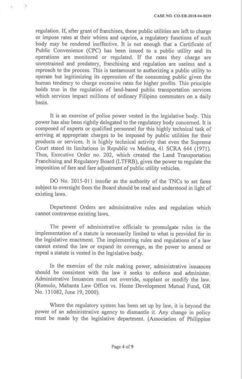LTFRB orders Grab to reimburse passengers, pay PhP 10 million fine