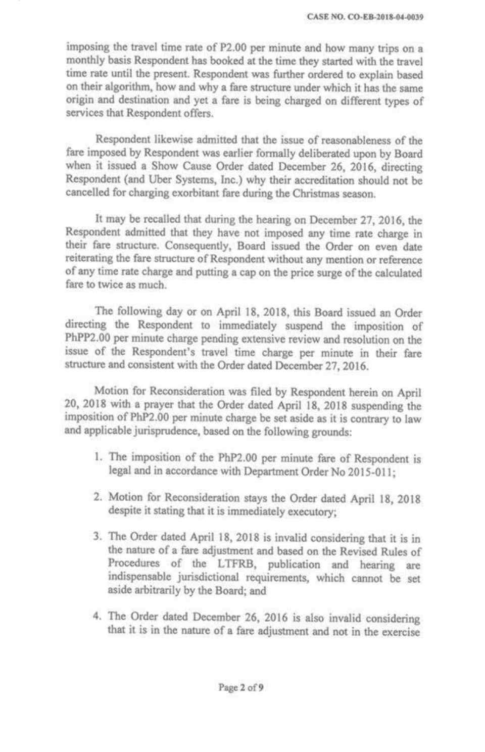 LTFRB orders Grab to reimburse passengers, pay PhP 10 million fine