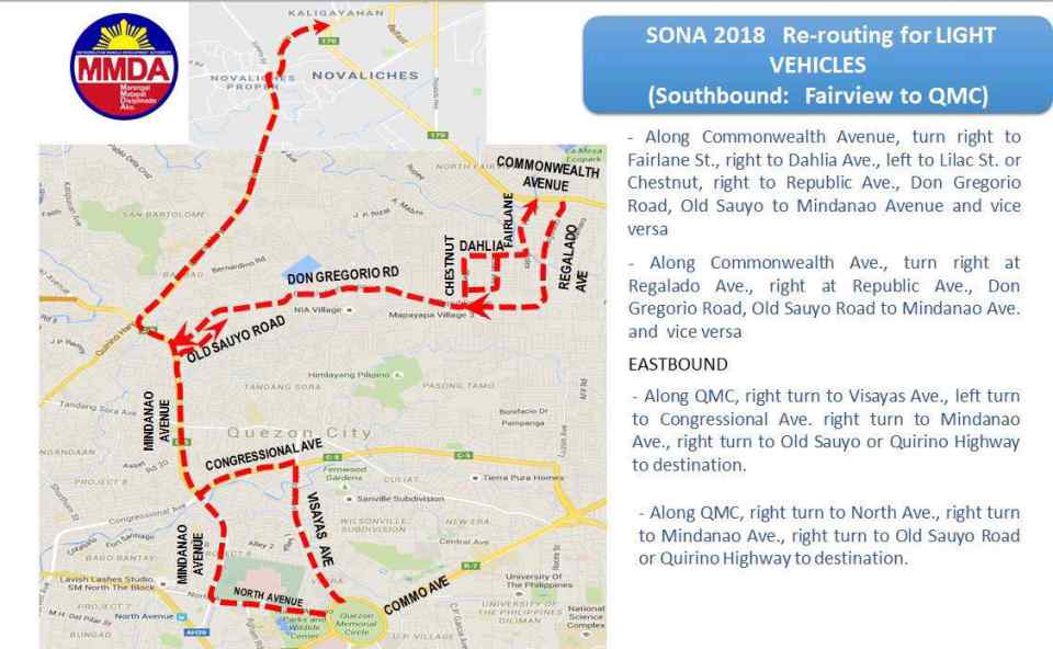 MMDA releases traffic scheme for SONA 2018