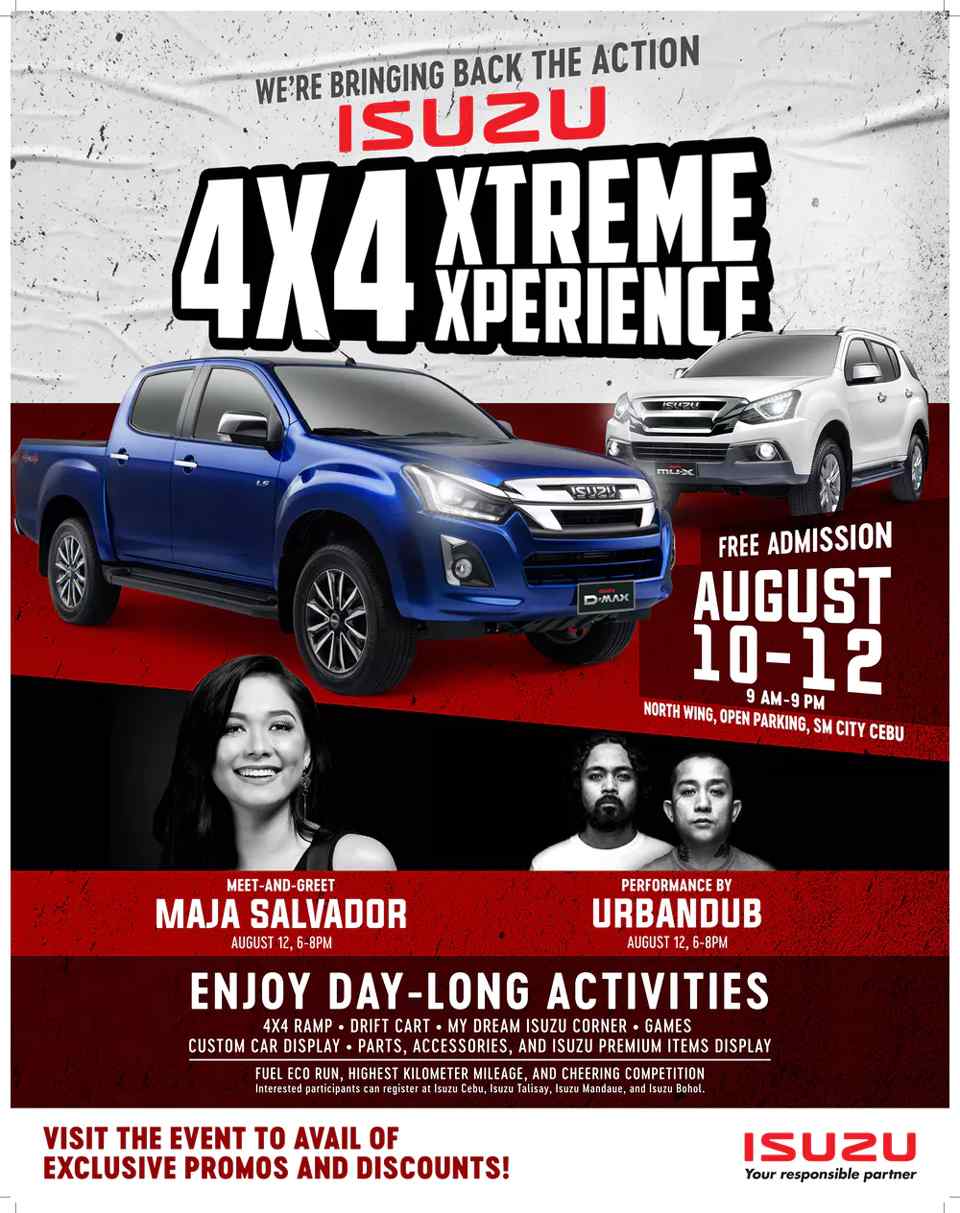 Isuzu 4x4 Xtreme Xperience to be held in Cebu this August