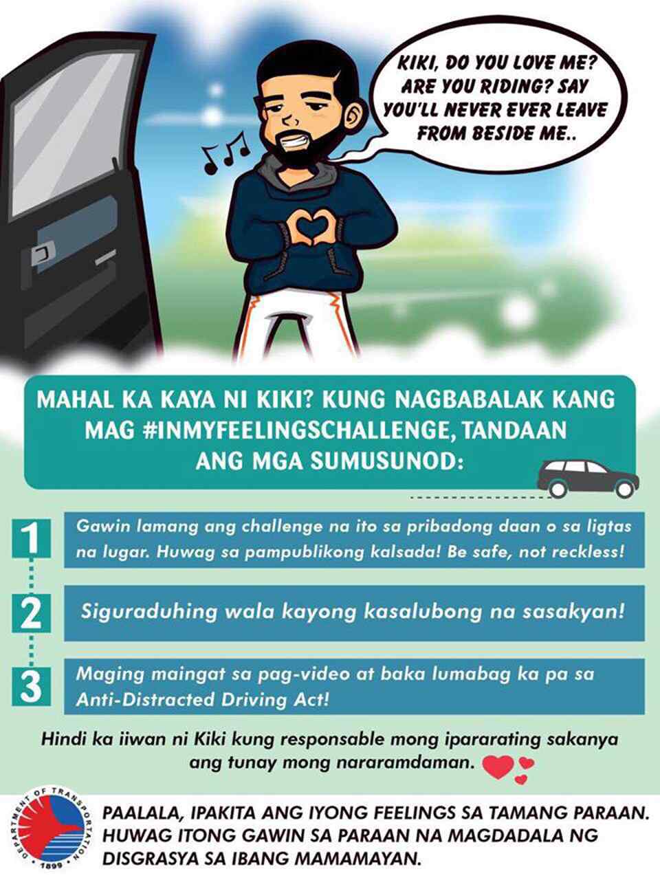 DOTr: #InMyFeelings challengers to be charged under ADDA, reckless driving
