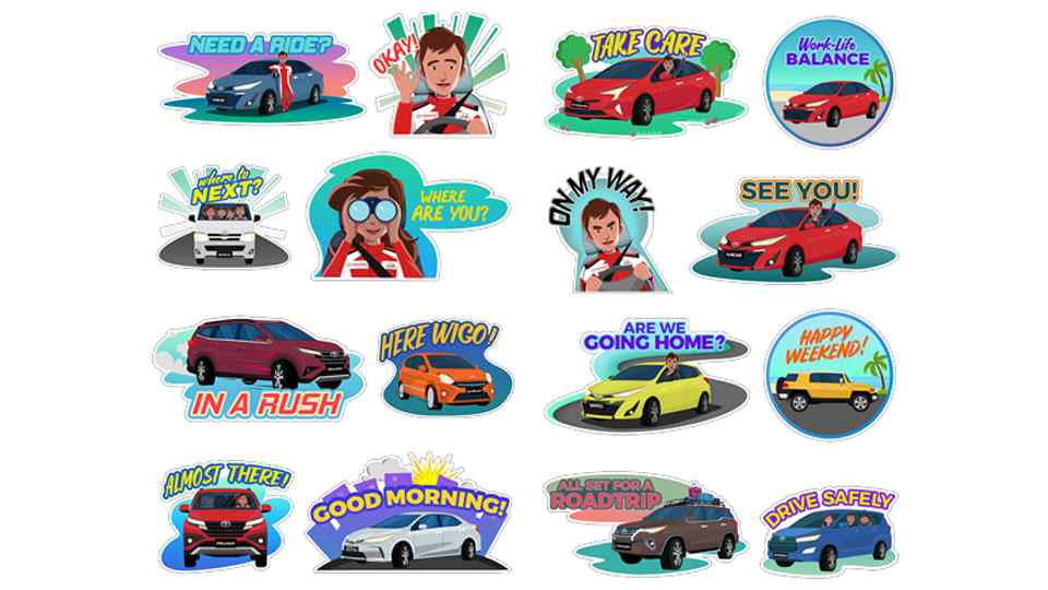 Download free Toyota stickers in Viber